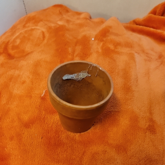 Rustic Wooden Mini-Chair with Small Pot - Picture 6 of 11